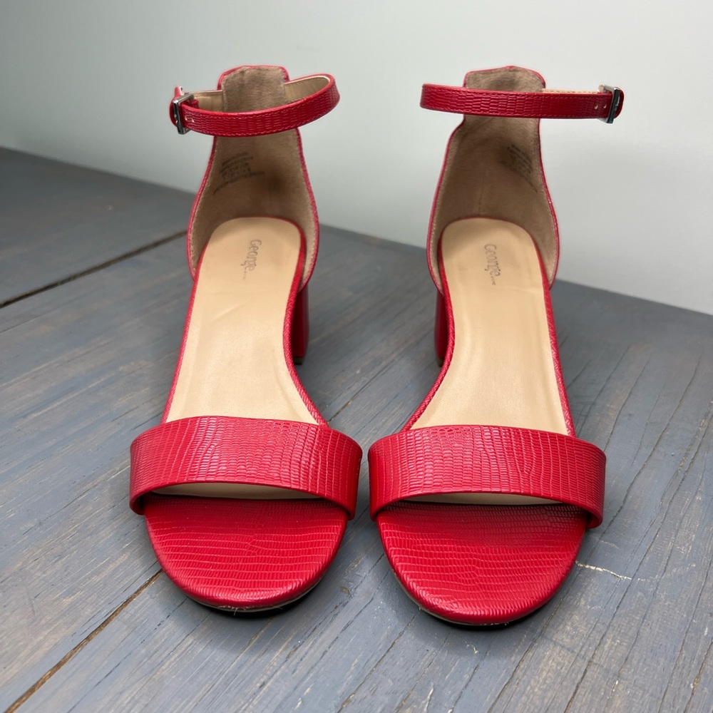 Red George Block Heels - Picture 2 of 6